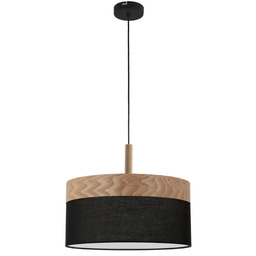Lumes Czarno drewniana lampa wisząca L7-G05
