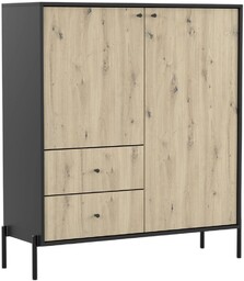 Komoda Ravi 2D2S czarna artisan 100x120 cm 2