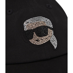 KARL LAGERFELD czapka z daszkiem czarna kaszkietówka bejsbolówka