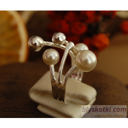 VINOLA - srebrny pierścień z perłami