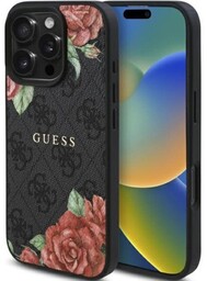 Guess Etui Hardcase 4G Leather Flowers Print Metal