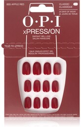 OPI xPRESS/ON, zestaw sztucznych paznokci, czerwone