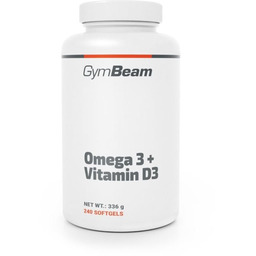 GymBeam Omega 3 + Witamina D3 240 kaps