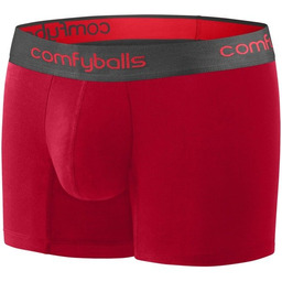 COMFYBALLS Bokserki LONG COTTON red charcoal
