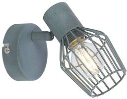 Candellux Regulowany kinkiet pokojowy Viking 91-68002 druciany szary