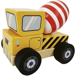 Trefl - Concrete Mixer, Wooden Toys - Autko