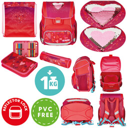 Zestaw tornister Loop Plus Sweet Hearts 6-9lat HERLITZ