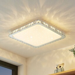 Lampa sufitowa LED Lindby Lorand, kryształy, CCT, pilot