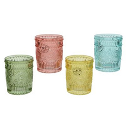 Szklanka ozdobna 300 ml morski/zielony/żółty/koralowy 1 szt.