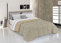 Italian Bed Linen Pikowana kołdra zimowa, elegancka, gołębia/kremowa,