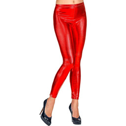 Czerwone legginsy modne