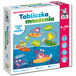 Tabliczka mnożenia Żaby czy kraby Gra edukacyjna. Kapitan