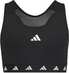 adidas Dziewczynki AEROREADY Techfit Sports Bra, Black/White, 7-8