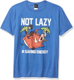 Disney T-shirt męski Not Lazy z krótkim rękawem