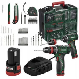 Zestaw z akcesoriami, akumulatorowa wiertarkowkrętarka 12 V, Pbsa