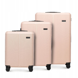 Zestaw walizek Wittchen Stripes Line 56-3A-60S-34P pudrowy róż