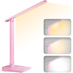 Diboniur Bezprzewodowa lampa biurkowa LED 1800 mAh, różowa
