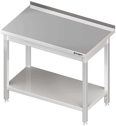 STALGAST Stół przyścienny z półką 1500x600x850 980046150