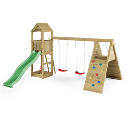 DUMO Plac zabaw drewniany Oko Kapitana ze zjeżdżalnią