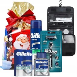 Świąteczny zestaw do golenia Gillette Żel+ Maszynki+ Woda+