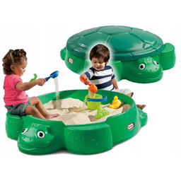 Little Tikes Piaskownica Sandbox Żółw Zielona Zamykana Pokrywa