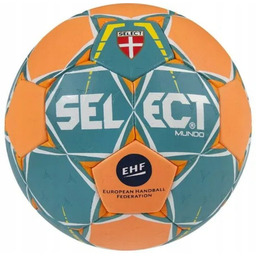 Piłka ręczna Select Mundo EHF pomarańczowo-turkusowa r. 3