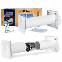 Rekuperator Ścienny 125 mm Awenta HRV125P z pilotem