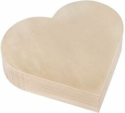 Rayher 62841505 drewniane pudełko w kształcie serca, 25,3