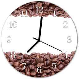 Zegar ścienny okrągły Ziarna kawy