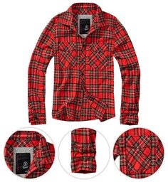 Brandit Koszula w Kratę Check Shirt Czerwona -
