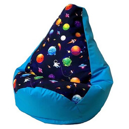 GO GIFT Pufa worek Gruszka Kosmos XXL Niebieski