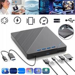 Zewnętrzny Napęd CD/DVD Z Usb 3.0 Typ-c Zewnętrzna