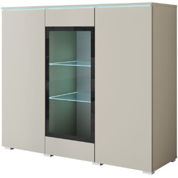 Kaszmirowa komoda z witryną LED Vera HB120