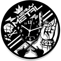 Instant Karma Clocks Zegar ścienny Heavy Metal bateria