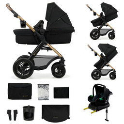 KINDERKRAFT Wózek wielofunkcyjny Moov 2 Air 4w1 Czarny