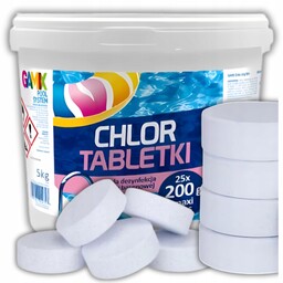 Chlor Tabletki 5KG Chlorowe 25SZT 200G Chemia