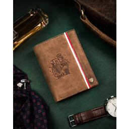 Portfel patriotyczny Peterson PTN 317PW-01 2-1-4 brązowy