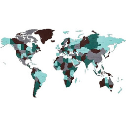 EWA Eco-Wood-Art- Mapa świata S Emerald Planet, 114