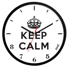 Zegar ścienny solid keep calm /czarny