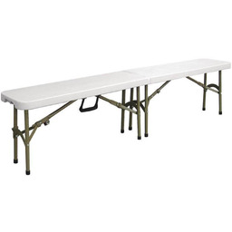 Bolero Ławka składana biała 182,9x29,5x(H)44cm I Bolero