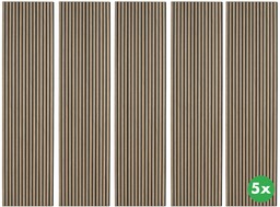 Drewniany panel akustyczny, 2400 x 600 mm, dąb