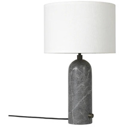 GUBI - Gravity Lampa Stołowa Small Szary Marmur/Biała