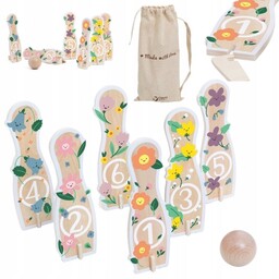 CLASSIC WORLD Drewniane Kregle Gra dla Dzieci 6