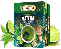 BIG ACTIVE Herbata Matcha Zielona Herbata & Limonka