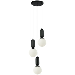 Italux Aldeva PND-02340-3S-BK lampa wisząca nowoczesna potrójna stal