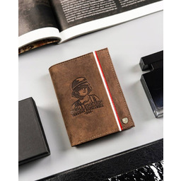 Portfel patriotyczny Peterson PTN 317PW-04 2-1-4 brązowy