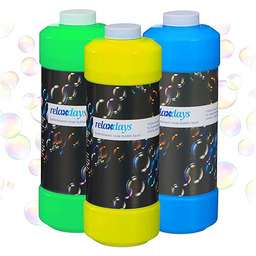 Relaxdays Butelka do napełniania baniek mydlanych, zestaw 3