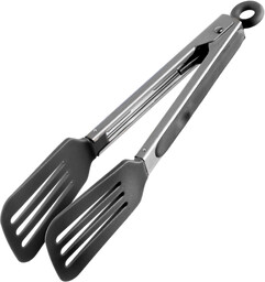 Szczypce kuchenne do potraw Trepuzzi 26 cm, czarne