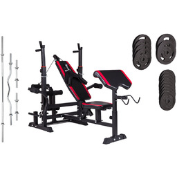 Hop-Sport, Zestaw obciążeń z ławką i modlitewnikiem, Strong