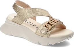 Złote Sandały Hispanitas Eleganckie Buty Damskie